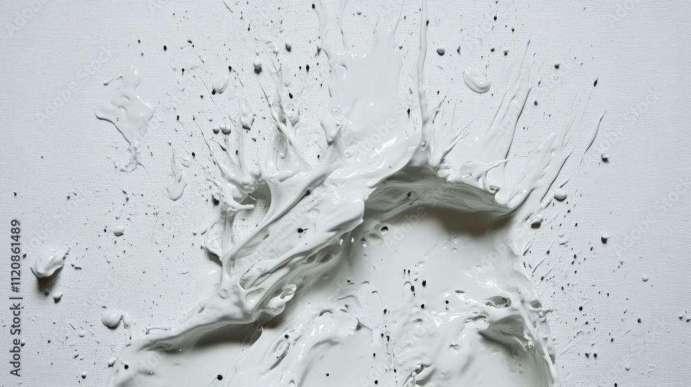 Poster abstract paint splash creating dynamic patterns on a clean white background ideal for creative and a