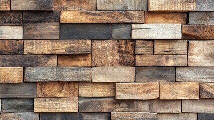 Natural rustic wood wall texture with a variety of brown hues and grain patterns, ideal for backgrounds, design projects, or interior decor, texture, vintage, wooden, natural materials.