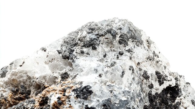 Macro shot of Drusus quartz with sphalerite showcasing mineral details against a white background for geological and educational use.