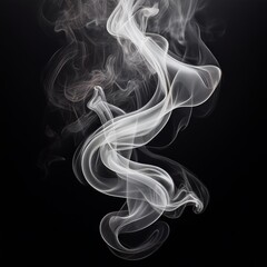 Unique Transparent Smoke Isolated in Black Background