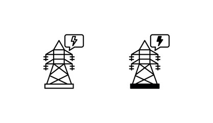 Electrical Energy icon design with white background stock illustration