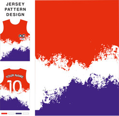 Abstract concept vector jersey pattern template for printing or sublimation sports uniforms football, volleyball, basketball, e-sports, cycling and fishing. Pattern jersey printing.
