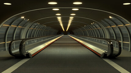 moving walkways in arched tunnels