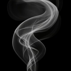 Unique Transparent Smoke Isolated in Black Background