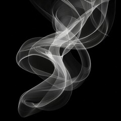 Unique Transparent Smoke Isolated in Black Background