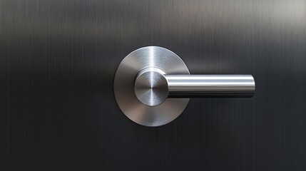 Modern metallic door handle with keyhole showcasing security and design for residential and commercial spaces.