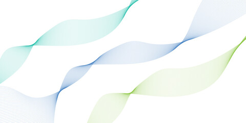 Undulate Colorful Wave Swirl, frequency sound wave, twisted curve lines with blend effect. Technology, data science, geometric border. Isolated on white background. Vector illustration.