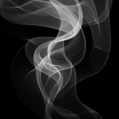 Unique Transparent Smoke Isolated in Black Background