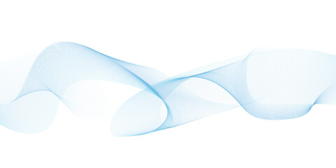 Undulate blue Wave Swirl, frequency sound wave, twisted curve lines with blend effect. Wave with lines created using blend tool. Curved wavy line, smooth stripe