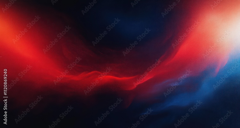 Poster dynamic abstract composition red blue gradient impressionism light movement texture background