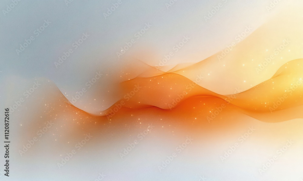 Poster abstract warm ethereal painting bokeh curves fluid shapes impressionism color gradient light backgro