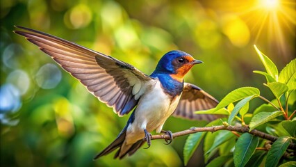 Rescued Swallow Taking Flight for the First Time - Inspiring Wildlife Photography of Nature, Birds, and Freedom