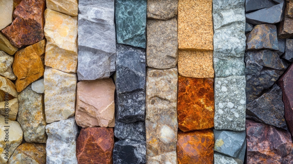 Poster panoramic texture of natural stone showcasing a variety of soft colors and patterns for background d