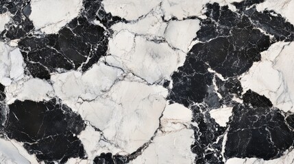 Elegant black and white marbled stone texture background with intricate patterns suitable for a variety of design applications.