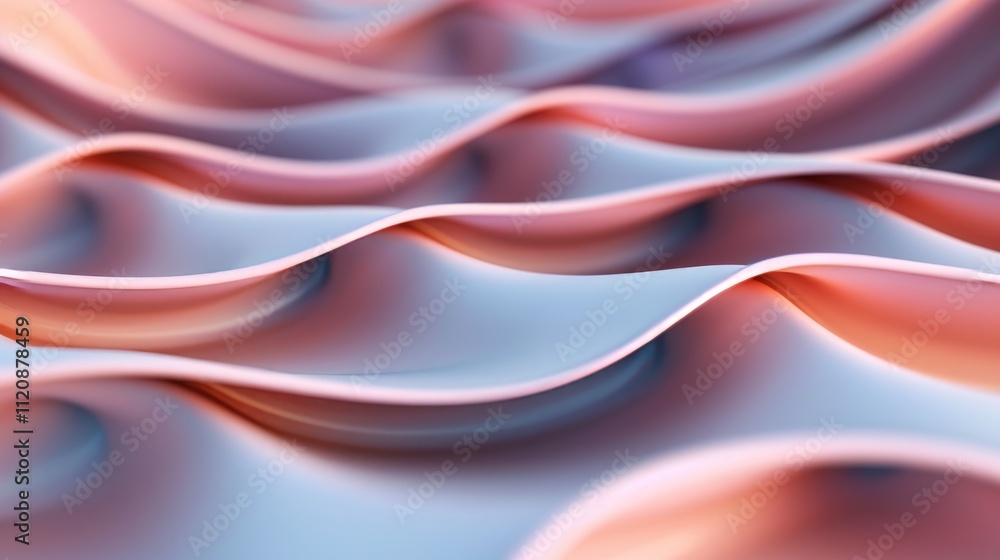 Aufkleber abstract wavy pattern in soft colors