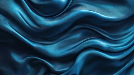 Obraz premium Dynamic Wave-Like Blue Fabric Texture for Design and Art Projects