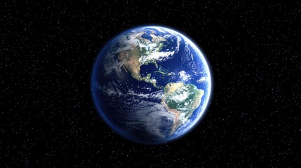 Global communication network with planet Earth in space showcasing interconnectedness and digital connectivity across continents.