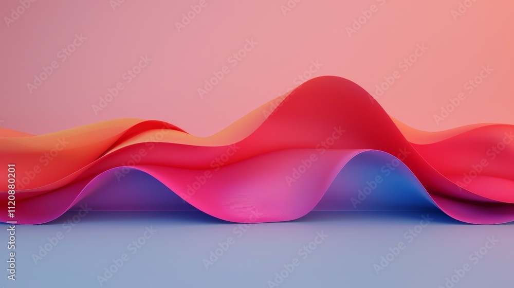 Poster abstract wave patterns in vibrant colors