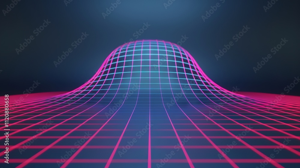 Aufkleber abstract digital grid pattern design.