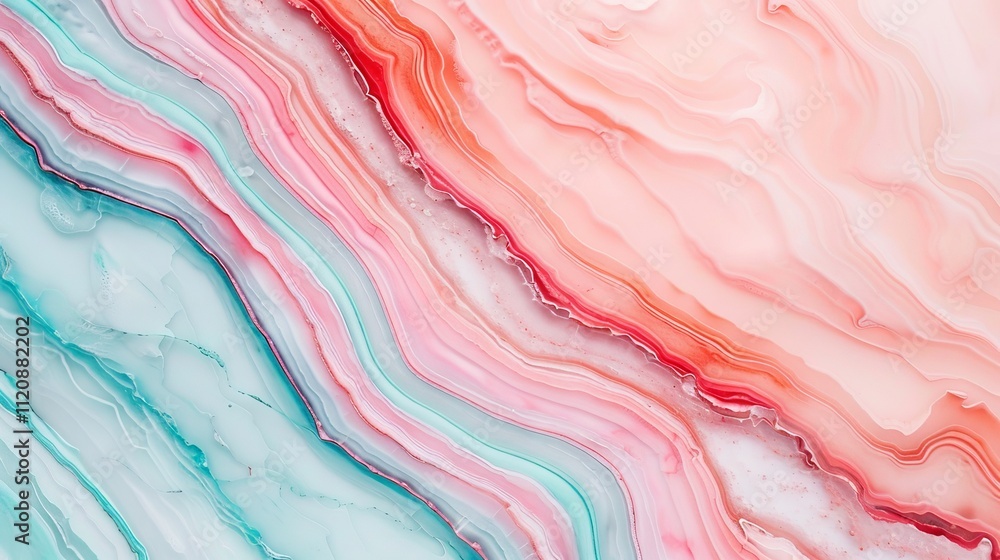 Poster abstract colorful fluid art pattern