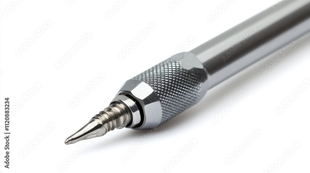 Aufkleber screwdriver bit holder with attached bit designed for quick release and precision on a clean white b