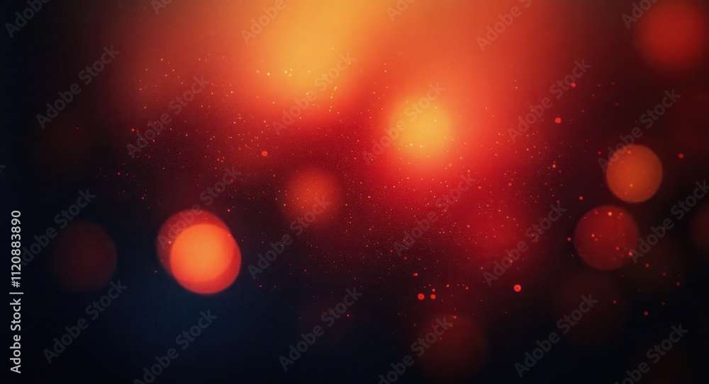 Poster warm color palette with blurred orbs and deep shadows abstract background