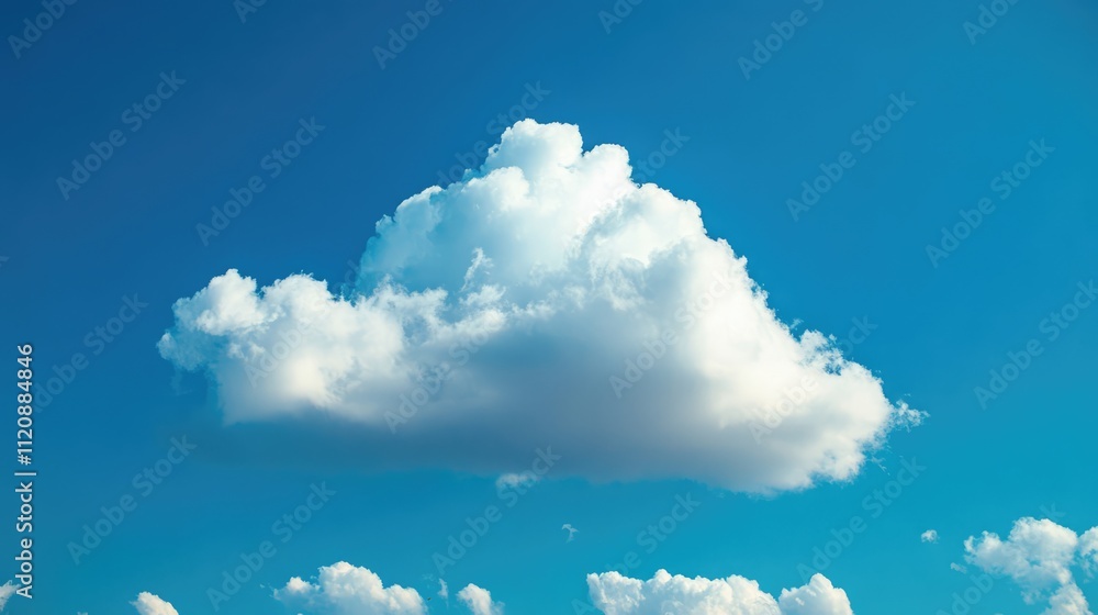 Aufkleber cloud computing concept with soft white clouds against blue sky symbolizing platform as a service pa