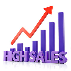 business chart with arrow