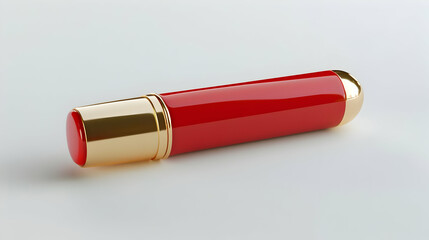 Red and Gold 3D Cosmetic Tube Illustration