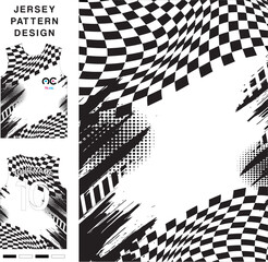 Abstract concept vector jersey pattern template for printing or sublimation sports uniforms football, volleyball, basketball, e-sports, cycling and fishing. Pattern jersey printing.