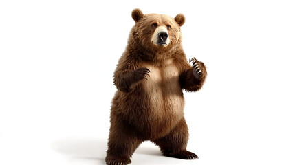 Fototapeta premium A bear standing on a white background