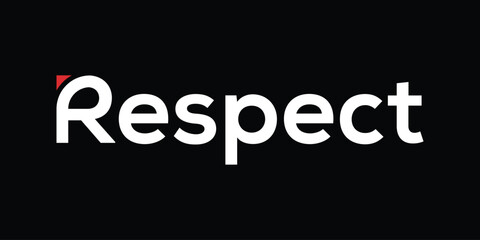 respect typography logo design, word mark graphic vector template