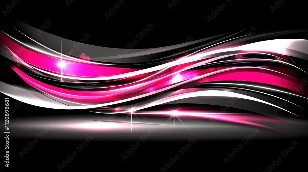 Poster abstract design with flowing lines and bright colors, ideal for backgrounds or graphics.