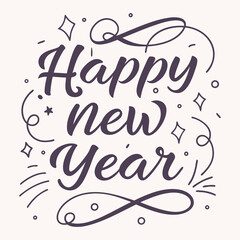 Happy New Year vector illustration Adobe Illustrator Artwork