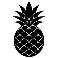 Pineapple. pineapple silhouette. icon. pineapple silhouette icon. pineapple vector. 