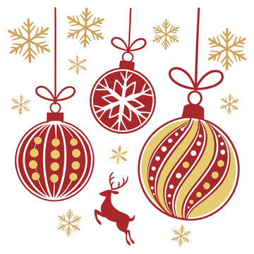 Christmas bubals vector illustration Adobe Illustrator Artwork