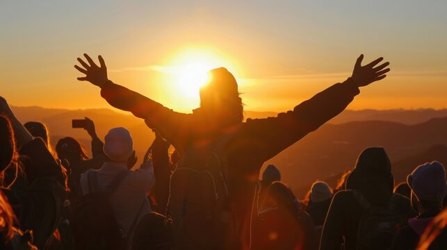 Jesus and the Great Commission mountaintop gathering