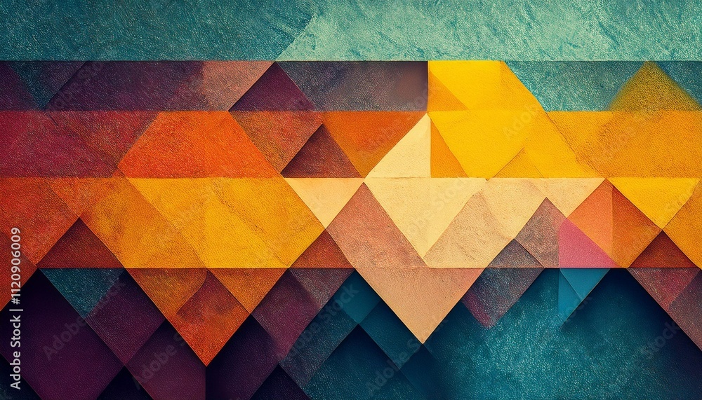 Poster creative geometric pattern with a dynamic composition, ideal for inspiring imagination and innovatio