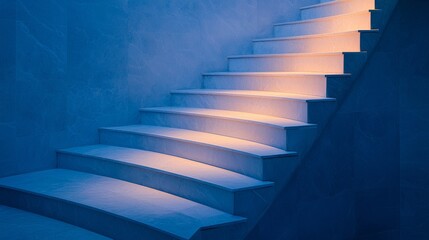 Interior design with aesthetic staircase