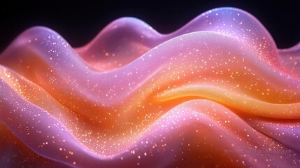 Obraz premium A flowing abstract design with shimmering colors and textures.