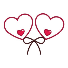 Valentine's day heart shape color art vector.