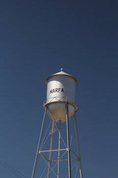 water tower in Marfa, Texas