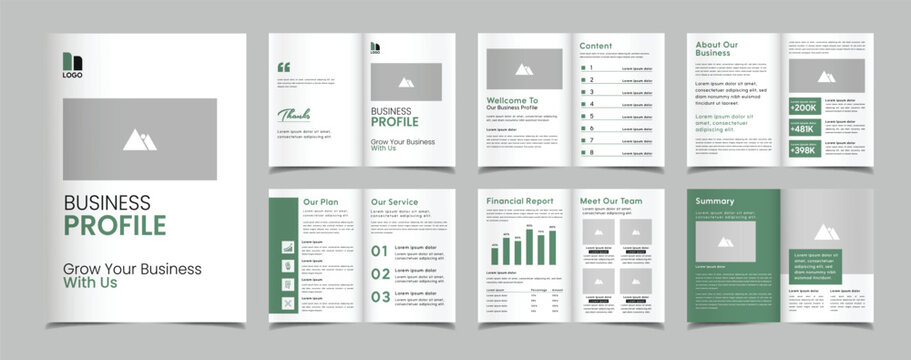 Elegant brochure company profile template and business profile design