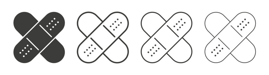 Band aid icon pack. vector illustration