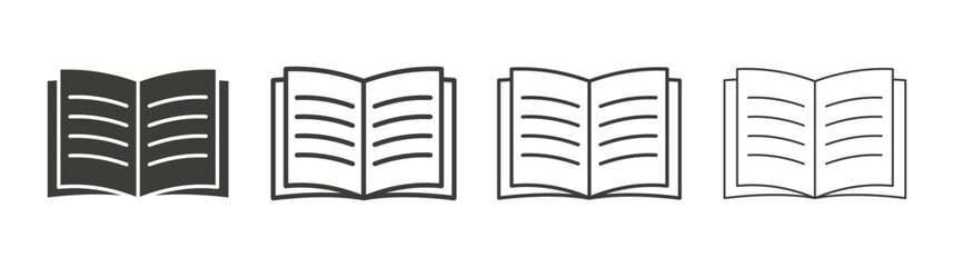 Book icon pack. vector illustration