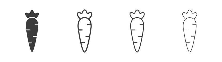 Carrot icon pack. vector illustration