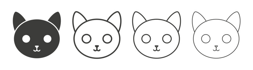 Cat icon pack. vector illustration