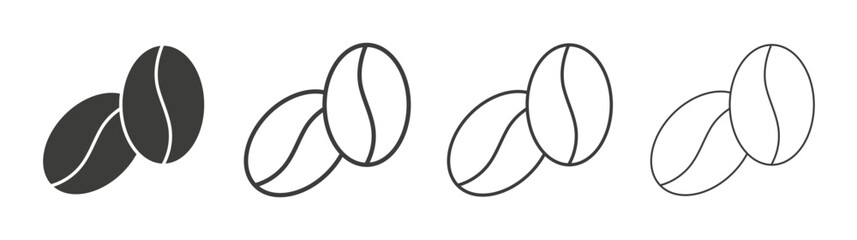 Coffee Bean icon pack. vector illustration