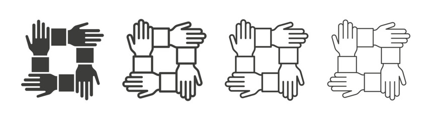 Collaboration icon pack. vector illustration