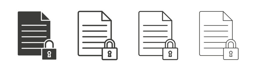 Confidential icon pack. vector illustration